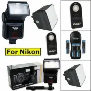 HD VIVITAR ZOOM FLASH + CHARGER + PRO DIFFUSER + REMOTE FOR NIKON COOLPIX P900