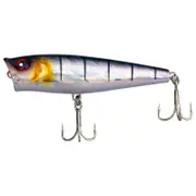 68mm FishArt Striped Mullet Dynamite Popping Fishing Lure - 7gm Topwater Popper Lure