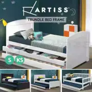 Artiss Bed Frame Wooden Bed Single Double Queen Size Trundle Sofa Daybed Base