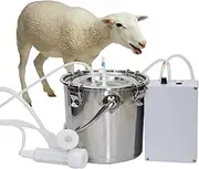 Rechargeable Direct Suction Milking Machine for Goats and Cows, 5L/10L Portable Home Milking Machine Cow Kit, Battery Operated Milker with Auto-Stop, Adjustable Suction, Milker for Small Farms