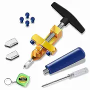 2 In 1 Glass Cutter Tool Kit, Premium Quality 3mm-15mm, Glass Cutting Tool For Glass/mirror/stained Glass Cutting With 2 Extra Heads, 4 Pressure Bits