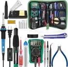19-in-1 60W Soldering Iron Kit, Adjustable Temp, Multimeter, Pump, Tools, Tips