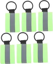 ibasenice 6Pcs Reflective Key Holder Tags High Visibility Backpack Accessories for Adults Stylish Zipper Pulls Safety Reflectors for Night out Sports Handbag Ornaments
