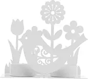 [GREENADSCAPE] Rabbit Candlestick Wall Decor Tealight Led Candles Aesthetic Room Decor Glasshouse Candles Decorations Decoration Candlesticks Desktop Centerpiece White Tinplate