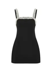Odd Muse Ultimate Muse Embellished Stretch-crepe Mini Dress - Black - S (UK8-10 / S) S (UK8-10 / S)