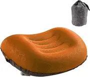 FVDPWYE Travel Pillow, Inflatable Camping Pillow for Neck Lumbar Support Compact Compressible for Cars Office Traveling Backpacking, Orange