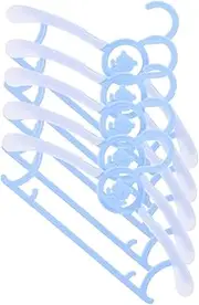 CLISPEED 5pcs Boys and Girls Hangers Extendable Baby Clothes Hangers Space-Saving Nursery Organizers