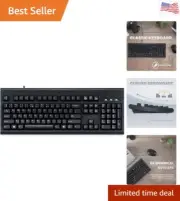 Periboard-106, Wired Performance Full Size Keyboard, Curve Ergonomic Keys, Bl...