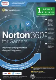 NORTON 360 For Gamers Empower 50GB AU 1 User 1 Device OEM