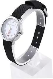 [ROMISBABA] Cartoon Watch with Nylon Strap Minimalist Black Wrist Watch for Boys and Durable for Birthdays and Special Occasions