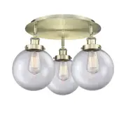 Innovations Lighting 916-3C-12-20 Canton Flush Canton 3 Light - Brass