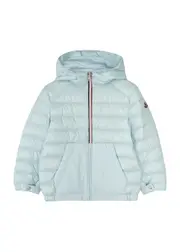 Moncler Kids Masserau Quilted Shell Jacket - Blue Light - 10A (10 Years) 10A (10 years)