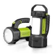 Camping Lantern Rechargeable, 2 Pack Same LED Flashlight Spotlight Green-2pack