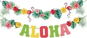Hawaiian Aloha Party Decorations - Luau Party Supplies - Tropical Theme Summer Beach Pool Party Decorations - Luau Birthday Party Decor
