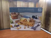 Cook with Color NEW 20 Piece Bread And Board Baking Set Blue Bamboo