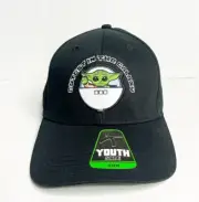 Baby Yoda Hat Cap Snap Back Kids Black Cutest In The Galaxy Adjustable One Size
