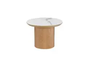 MD Calvin Solid Timber Ceramic Top Round Lamp Table