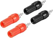 XYWHPGV 2 Pairs Binding Post Terminal, M4 Thread Power Amplifier Speaker Connector, Banana Plug Jack Socket 1.7-inch Length(c9226 1fd39 e9b51 5bc1b de0de 340b5