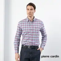 在飛比找PChome24h購物優惠-【pierre cardin 皮爾卡登】 男裝刷毛格紋長袖襯