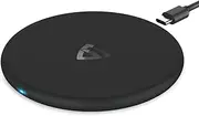 RAEGR Arc 400 Pro 15W Type-C PD | Made in India | Qi-Certified Wireless Charger with Fireproof ABS Compatible with iPhone 16/15/14/13 Series, Galaxy S25/S24/S23 Series, OnePlus 9/9 Pro -Matte Black
