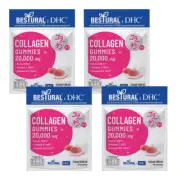 4 Bestural x Dhc Collagen Gummies 20000mg Strawburry flovor vitamin C 40 tabs