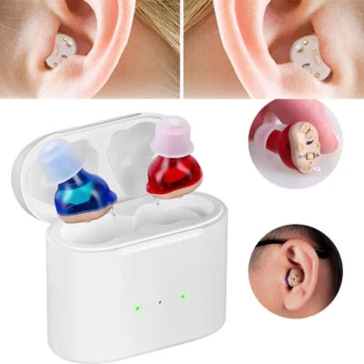 NEW Rechargeable Hearing Aids In-Ear Digital Enhancer Voice Sound Amplifier AU