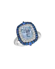 Le Vian Platinum 3.84 ct. tw. Diamond & Aquamarine Ring