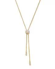 Bloomingdale's Fine Collection Diamond Flower Bolo Necklace in 14K Yellow Gold, 1.50 ct. t. w.