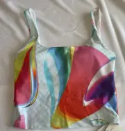 Fabletics Womens Lydia Built in Bra Tank Top Carnival color Gym Running, XXS