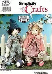 Simplicity Crafts Pattern 7476 Sock Doll with Wardrobe and Yo-Yo Quilt