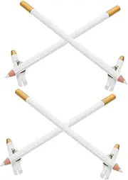 PENIKOKO 4pcs Set White Eyebrow Crayon Kit with Sharpener Hair Pencil for Men Eyeliner Tracing Tool Precision Design for Beard and Eyebrow Makeup