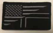 VELCRO® BRAND Fastener Morale HOOK Norwegian USA Split Patches 3x1.75"