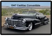1947 Cadillac Convertible Black Refrigerator / Tool Box Magnet