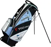 Portable Golf Rack Bag with Braces Bracket Golf Bag with Stand Support Lightweight Golf Bag Antifriction Golf Rack Package, Light Blue