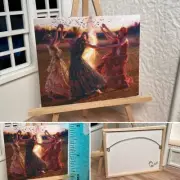 Miniature Dollhouse Room Box Art 1:12th Scale El Fuego Women Dancing Fire