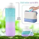 Collapsible Water Bottles, Reusable LeakProof Silicone BPA Free ,Outdoor 600ML