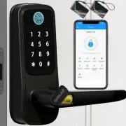 Smart Door Lock,5-in-1 Keyless Entry Door Lock with Handle,Keypad Door Lock S...