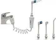 SoWash Trio Water Flosser - It Connects Directly to The Faucet, Non-Electric Dental Irrigator, with Vortice tip+Vortice Brush tip+Waterjet tip, Italian Product
