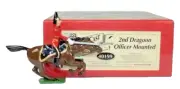 W. BRITAIN HOLLOWCAST COLL. 1:32 SCALE " 2nd DRAGOON OFFICER MOUNTED " 40199