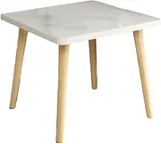 AIMALL Bay Window Small Coffee Table 15.7 x 15.7 x 11.8 inches Light Luxury Simple Modern Small Apartment Furniture for Living Room, Bedroom, Balcony, Solid Wood Design