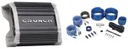 Crunch PZ2-2030.4D Compact 4 Channel 2000w Class D Car Amplifier+Amp Wire Kit