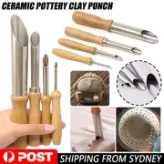 4PCS Ceramic Pottery Clay Punch Hole Cutter Sculpting Modeling Carving Tools NEW