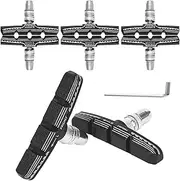 Break Pads Bike - V Brake Pads Bike with Hexagonal Wrench - Low Noise Cycle Accessories for Mountain Biking and Road Commuting