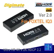 New* Ver2.0 hdmi 1x2 splitter ( ULtra HD 4kx2k HDCP2.2) For Foxtel IQ2 IQ3 IQ4