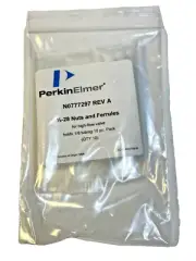 10 ea Perkin Elmer N0777297 Rev A 1/4-28 Nuts and Ferrules for High Flow Valve