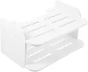 OFFSCH Versatile Router Holder Wall-mounted Player Storage White 30cm No-drill Floating Shelf Sturdy Material