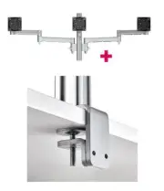 Atdec AWMS-3-13714 Triple Monitor Arms + 400mm Post / 12kg Curved