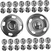HOODANCOS 100pcs Snap Fasteners- Sew on Metal Buttons for Clothing for DIY Sewing Projects Durable and Stylish Press Studs for Coats Pants and Outfits