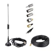 Compact Outdoor Antenna Kit with 33Ft Coax and Adapters