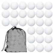100 Pcs Golf Practice Ball Hollow Golf Ball Training Golf Balls with Mesh Drawstring Storage Bags for Training White